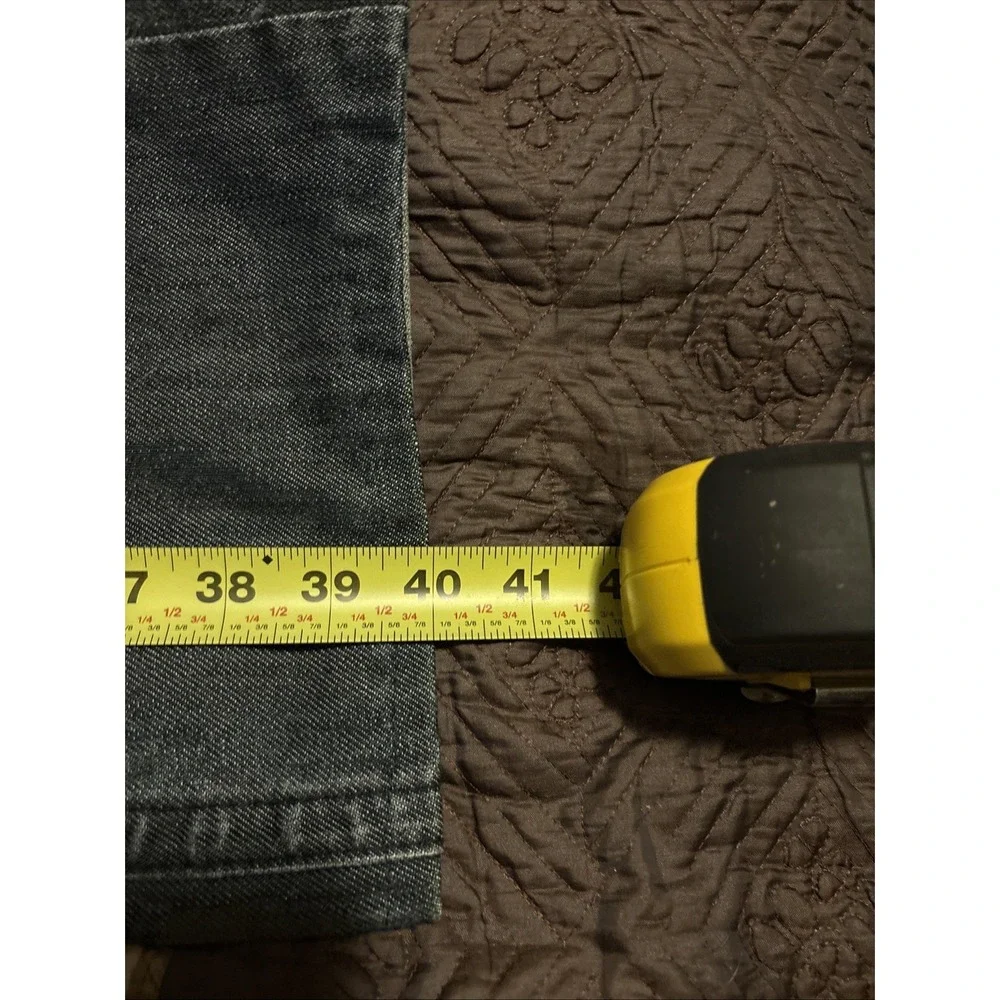 Reward Jeans Mens 32x29 Straight Fit‎ Denim Dark Wash Saw Tooth Pocket Hemmed